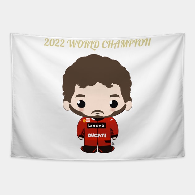 2022 motogp world champion Tapestry by cutedrivers