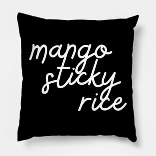 mango sticky rice - white Pillow