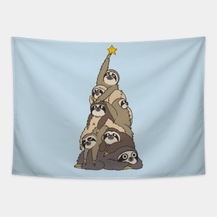 Christmas Tree Sloths Tapestry