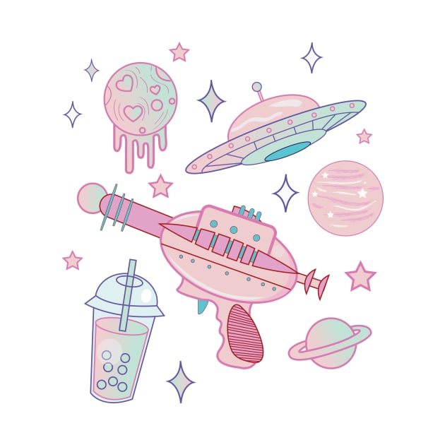 Alien Babe Pastel Goth Tee by LunaElizabeth