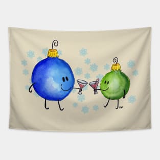 Festive Drinking Ornaments Tapestry
