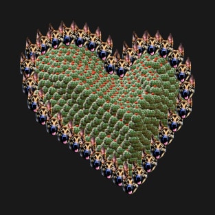 German Shepherd cactus heart T-Shirt