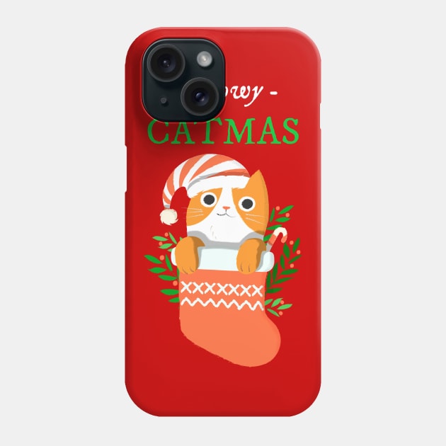 Meowy Catmas! Phone Case by MellowGroove