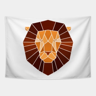 Geometric Lion Tapestry