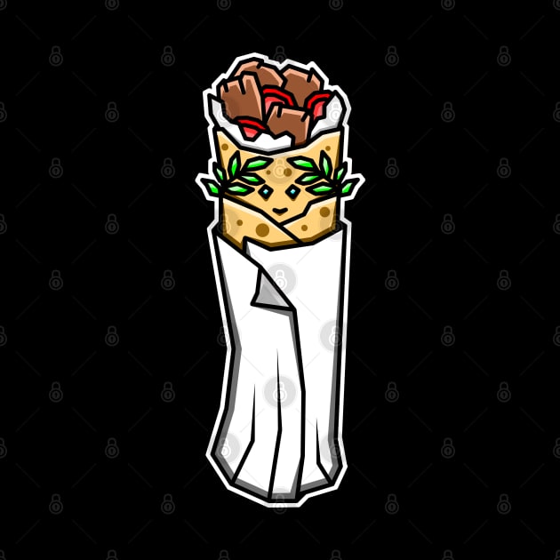 Cute Greek Canadian Donair in a Toga with Ancient Greece Vibes - Donair by Bleeding Red Paint