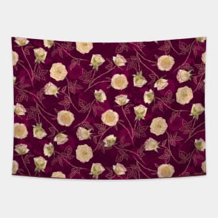 Burgundy Roses Tapestry