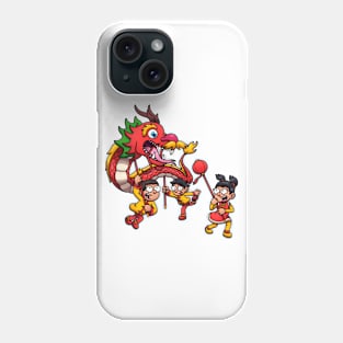 Kids Performing A Dragon Dance Phone Case