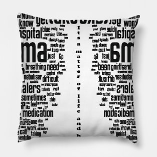 Asthma Lungs Tee Pillow