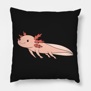 Cute Axolotl Drifting Along Pillow