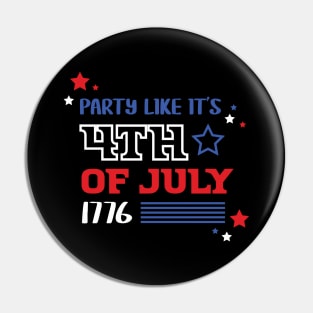 Party Like It’s 4th of July Tshirt Pin