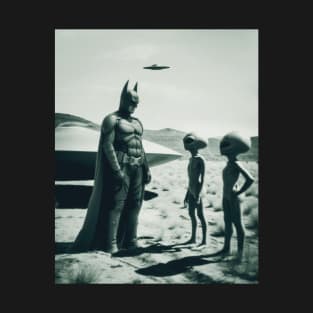 Batman Aliens "Where's Superman?" Art by Cult Class T-Shirt