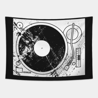 Distressed Vinyl Record Player Turntable Tapestry