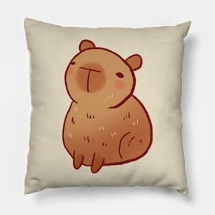Kawaii Capybara illustration Pillow