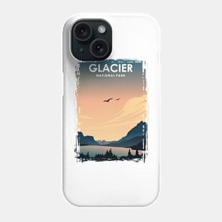 Glacier National Park Travel Poster Phone Case