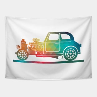 Rainbow old car Tapestry