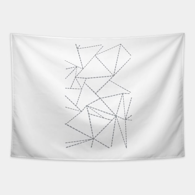 Abstract Dotted Lines Grey Tapestry by ProjectM