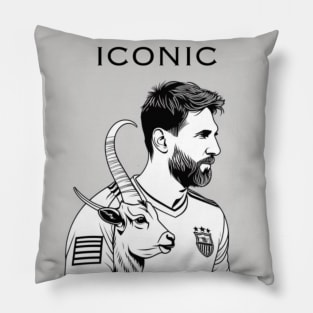 Iconic Leo Messi Futbol Soccer Gift Artwork Pillow