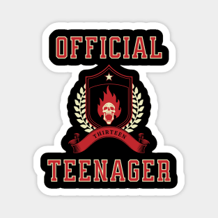 Official Teenager Skull Tee Magnet