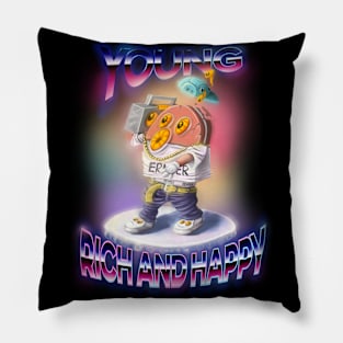 YOUNG RICH AND HAPPY v2 Pillow