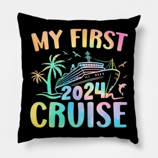 My First Cruise 2024 Vacation Matching Family Cruise Ship Pillow