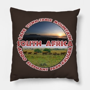 South Africa Wildlife and Places Pillow