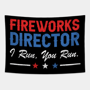 Funny 4th of July Fireworks Director Independence Day Funny Dad Tapestry