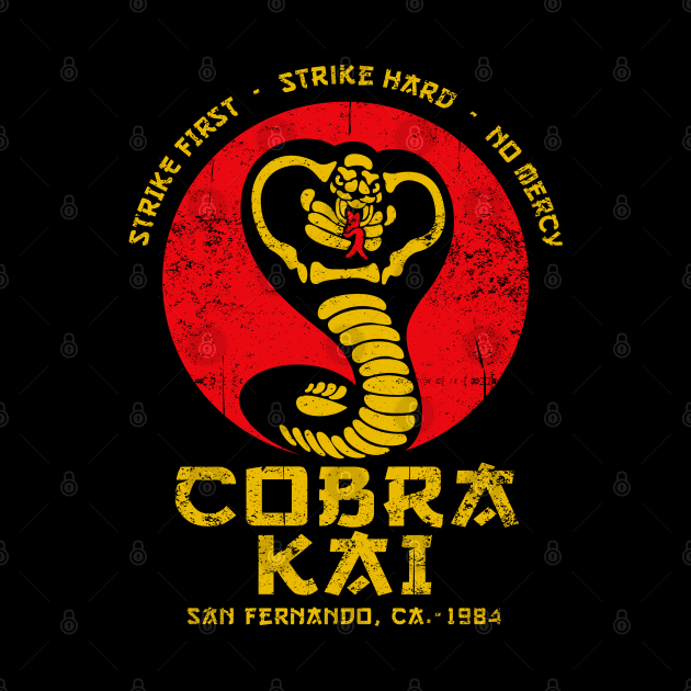 Cobra Kai Red Circle Cobra by Alema Art
