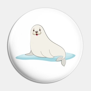 Cute Baby Seal In Ice Pin