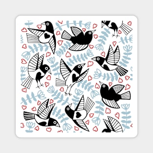 Birds fly home Magnet