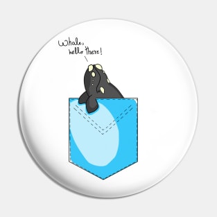 Whale in your pocket - Southern Right Whale Pin