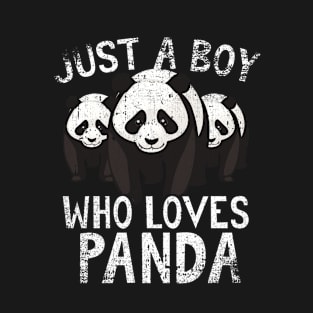 Just A Boy Who Loves Panda bear T-Shirt