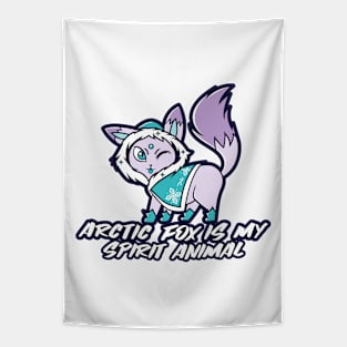 Arctic fox! Fantasy fox Tapestry