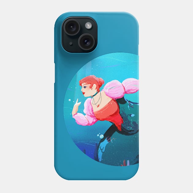 If I May? RoundVersion Phone Case by kjm.illustrations