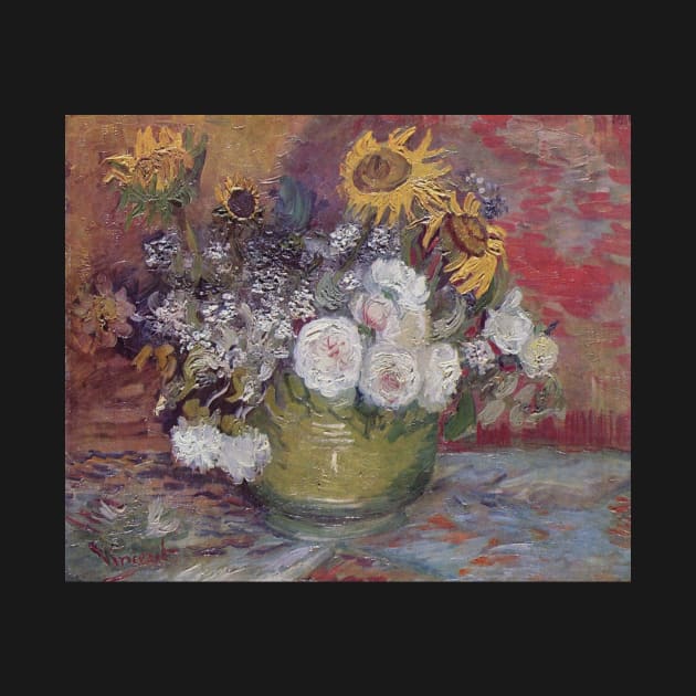 Van Gogh: Bowl with Sunflowers, Roses and Other Flowers by The_Art_Collector