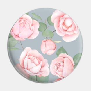 Pink Rose Pattern Pin