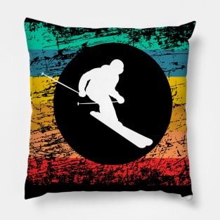 born to ski winter sports skiing snow design gift Pillow