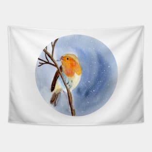 Robin Bird Painting Tapestry