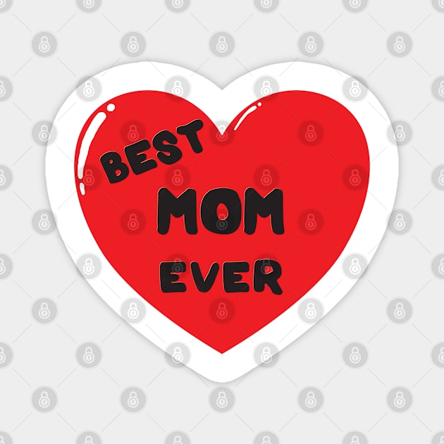 Best mom ever heart doodle hand drawn design Magnet by The Creative Clownfish