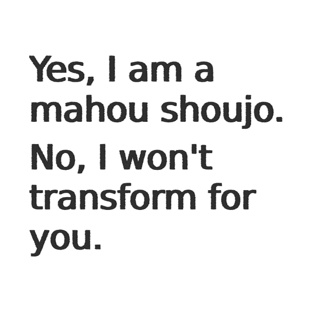 Yes, I am a mahou shoujo by findingNull