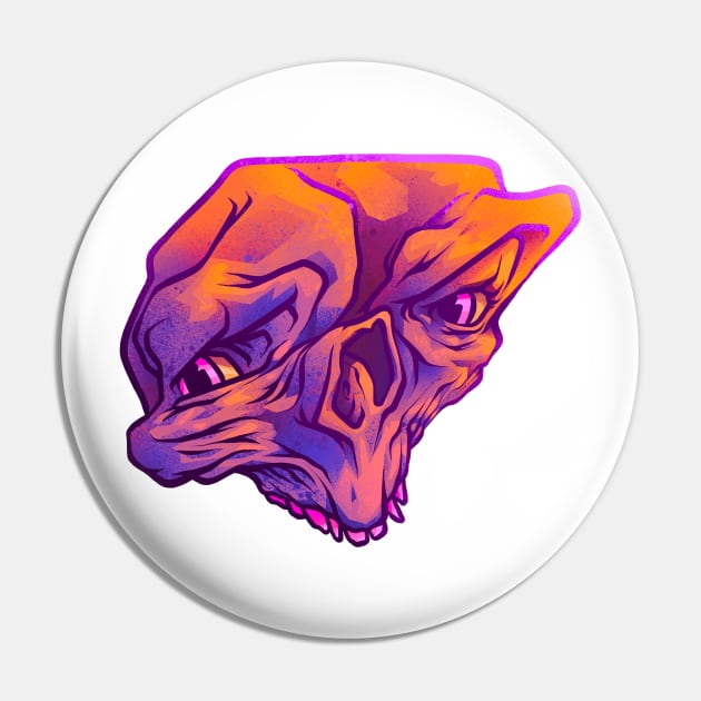 Purple Skull Pin by Graffitidesigner