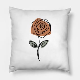 Rose And Leaves (Orginal Colors) Pillow