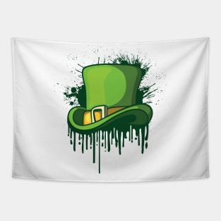 'Beer Hat Clover IRL' Cool St. Patrick Leprechaun Hat Tapestry