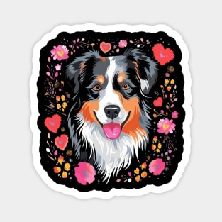 Australian Shepherd Valentine Day Magnet