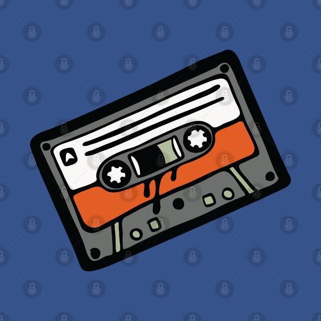 Retro Vintage Cassette Tape illustraton by Cofefe Studio