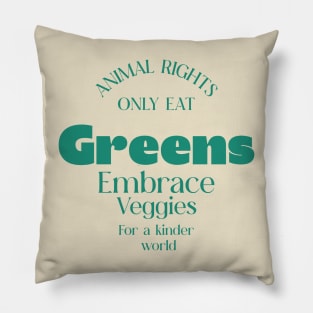 Animal Rights Plant Based Diet Pillow