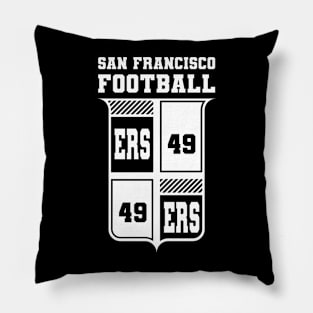 SF, san francisco football. 49 ers flame Pillow