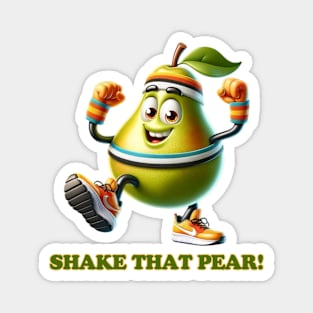 Groovy Pear: Fitness Fun Magnet