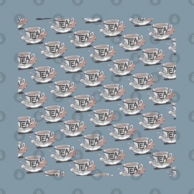 Retro Teacup pattern by mailboxdisco