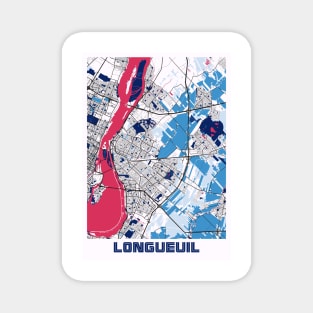 Longueuil - Canada MilkTea City Map Magnet