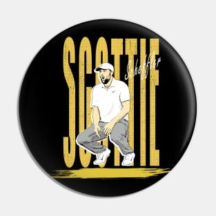 Scottie Scheffler comic vintage art Pin